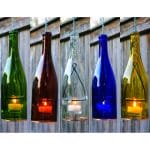 Glass Wine Bottle Hanging Lantern