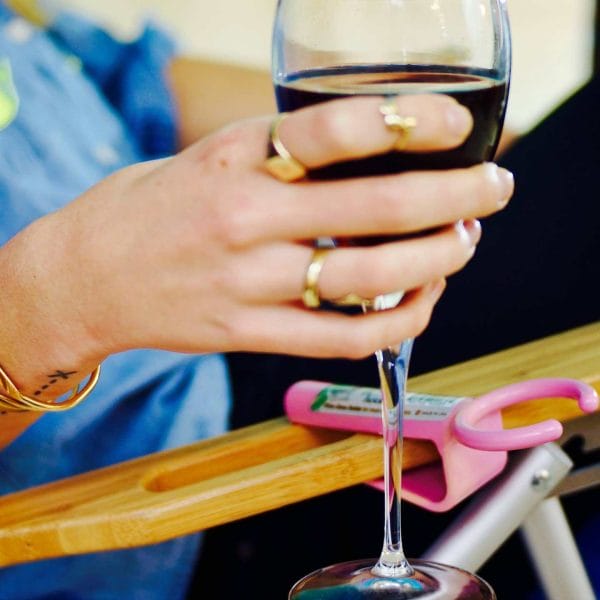 outdoor wineglass holder