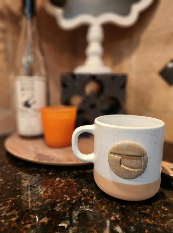Stamped Oklahoma Mug: Cabin Style