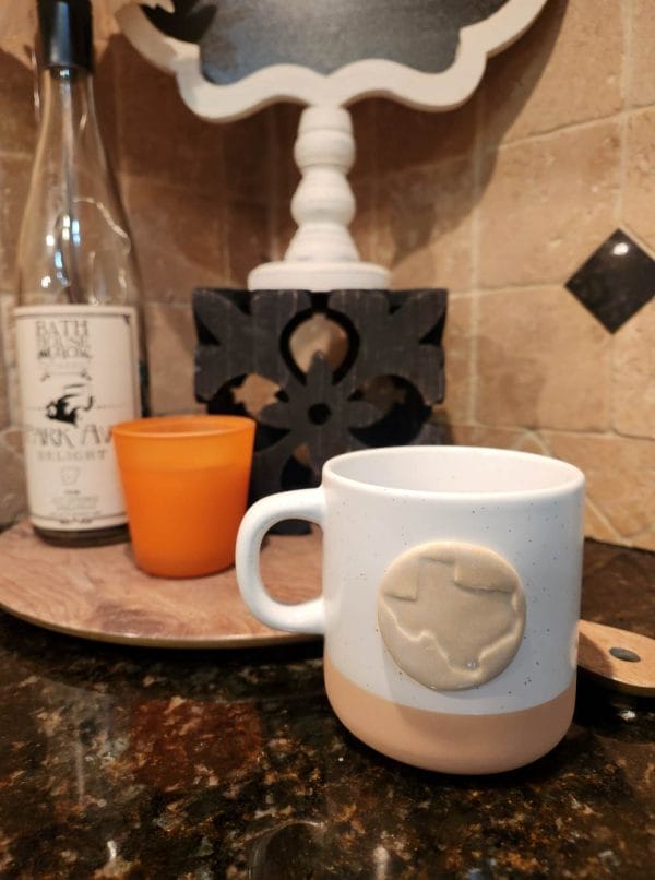 Stamped Texas Mug: Cabin Style