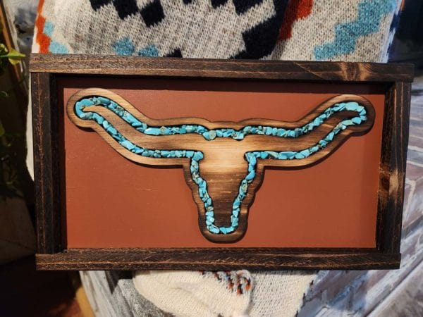 Longhorn Turquoise River Decor