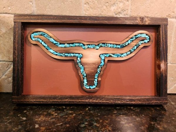 Longhorn Turquoise River Decor