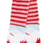 soft sock red-pink stripe gnome