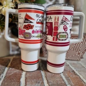 40 oz tumbler OU/OSU