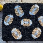 Football beaded coin purse