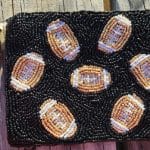 Football beaded coin purse