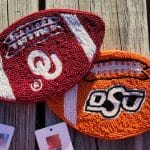collegiate football coin purse OU/OSU