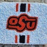 beaded credit card pouch OSU