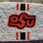 beaded credit card pouch OSU