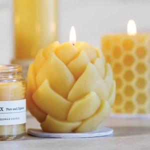 Beeswax Sphere Candles LOTUS
