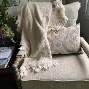 100% Cotton Throw Blankets – 50″ X 60″ - WHITE