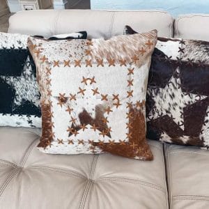 Western Star Cowhide Pillow Cover